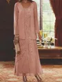 Elegant Sheath Sweetheart Sequin Ankle-Length Chiffon Mother of the Bride Dress