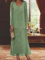 Elegant Sheath Sweetheart Sequin Ankle-Length Chiffon Mother of the Bride Dress