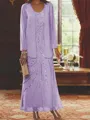 Elegant Sheath Sweetheart Sequin Ankle-Length Chiffon Mother of the Bride Dress