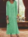 Elegant Sheath Sweetheart Sequin Ankle-Length Chiffon Mother of the Bride Dress