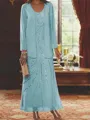 Elegant Sheath Sweetheart Sequin Ankle-Length Chiffon Mother of the Bride Dress