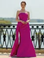 Charming Sheath strapless Pleated Floor-Length Jersey Mother Of The Bride Dresses