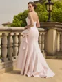 Balanced Sheath Strapless Ruffles Sweep Train Charmeuse Mother Of The Bride Dresses