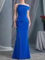 Classy Sheath Off-The-Shoulder Ruffles Sweep Train Stretch Crepe Corset Mother of the Bride Dress