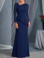 Radiant Sheath Ruffles Floor-Length Chiffon Mother of the Bride Dress
