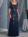 Impeccable Sheath Square Appliques Lace Floor-Length Tulle Mother of the Bride Dress