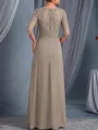 Endearing A-Line Scoop Appliques Lace Floor-Length Chiffon Mother of the Bride Dress