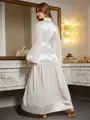 V-neck Long Sleeves Floor-Length Robe