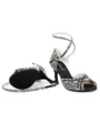 Women's Satin Peep Toe With Rhinestone Stiletto Heel Shoes