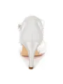 Women's Tulle Closed Toe With Imitation Pearl Stiletto Heel Shoes