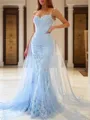 A-line Princess Spaghetti Straps Beautiful Sleeveless Court Train Tulle Dress