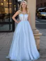 Fashion A-line Straps Sweep Train Dress