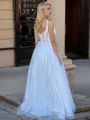 Fashion A-line Straps Sweep Train Dress