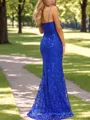 Chic Sheath/Column V-neck Sweep Train Lace Dress