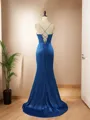 Trumpet/Mermaid Stunning Sweetheart Sweep Train Silk like Satin Corset Dress With Slit