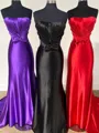 Splendiferous Sheath Straight Bow Court Train Silk Like Satin Dress