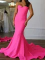 Gorgeous Sheath Sweetheart Court Train Stretch Crepe Dress