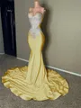 Exquisite Sheath Sweetheart Appliques Lace Court Train Jersey Dress