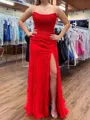 Gorgeous Sheath Straight Appliques Lace Sweep Train Tulle Corset Dress
