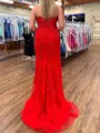 Gorgeous Sheath Straight Appliques Lace Sweep Train Tulle Corset Dress