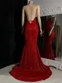 Grand Sheath V-Neck Sweep Train Dress