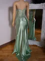 Delicate Sheath Sweetheart Pleated Sweep Train Corset Dress