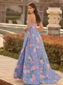 Magnificent A-Line Straight Pleated Sweep Train Prom Dress