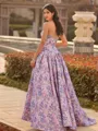 Glamorous Ball-Gown Straight Bow Sweep Train Prom Dress