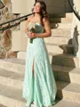 Splendiferous A-Line Straight Sweep Train Prom Dress