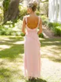 Magnificent Sheath Straps Ruffles Floor-Length Chiffon Prom Dress