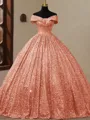 Unique Ball-Gown Off-the-Shoulder Floor-Length Corset Prom Dress