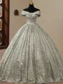 Unique Ball-Gown Off-the-Shoulder Floor-Length Corset Prom Dress