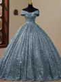 Unique Ball-Gown Off-the-Shoulder Floor-Length Corset Prom Dress