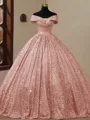 Unique Ball-Gown Off-the-Shoulder Floor-Length Corset Prom Dress