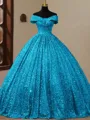 Unique Ball-Gown Off-the-Shoulder Floor-Length Corset Prom Dress