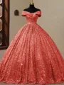 Unique Ball-Gown Off-the-Shoulder Floor-Length Corset Prom Dress