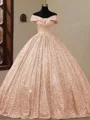 Unique Ball-Gown Off-the-Shoulder Floor-Length Corset Prom Dress