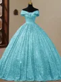 Unique Ball-Gown Off-the-Shoulder Floor-Length Corset Prom Dress