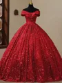 Unique Ball-Gown Off-the-Shoulder Floor-Length Corset Prom Dress