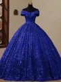 Unique Ball-Gown Off-the-Shoulder Floor-Length Corset Prom Dress