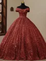 Unique Ball-Gown Off-the-Shoulder Floor-Length Corset Prom Dress