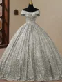 Unique Ball-Gown Off-the-Shoulder Floor-Length Corset Prom Dress