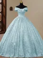 Unique Ball-Gown Off-the-Shoulder Floor-Length Corset Prom Dress