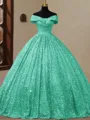 Unique Ball-Gown Off-the-Shoulder Floor-Length Corset Prom Dress