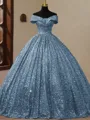 Unique Ball-Gown Off-the-Shoulder Floor-Length Corset Prom Dress