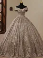 Unique Ball-Gown Off-the-Shoulder Floor-Length Corset Prom Dress