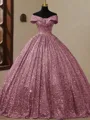 Unique Ball-Gown Off-the-Shoulder Floor-Length Corset Prom Dress