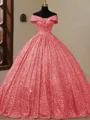 Unique Ball-Gown Off-the-Shoulder Floor-Length Corset Prom Dress