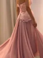 Splendiferous A-line Straight Sequin Floor-Length Chiffon Prom Dress