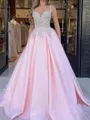 Trendy A-line Sweetheart Ruffles Sweep Train Organza Prom Dress